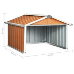 vidaXL Abri pour robot de jardin 92x97x63 cm Acier galvanisé Marron