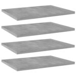 vidaXL Panneaux de bibliothèque 4 Pièces gris béton bois d’ingénierie