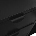 vidaXL Buffet Noir 105x35x70 cm Acier et verre trempé