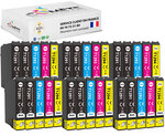 T1295 - 30 cartouches compatibles epson t1295 pomme (t1291 t1292 t1293 t1294)  - 12 noir + 6 cyan + 6 magenta + 6 jaune