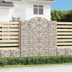 vidaXL Paniers à gabions arqués 11 Pièces 200x30x220/240 cm fer galvanisé