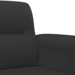vidaXL Canapé à 2 places Noir 120 cm Tissu microfibre