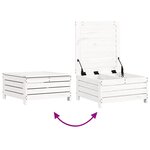 vidaXL Salon de jardin 8 Pièces blanc bois de pin massif