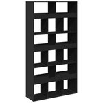 vidaXL Cloison de séparation noir 100x33x187 5 cm bois d'ingénierie