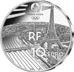 Pièce de monnaie en Argent 10 Euro g 22.2 Millésime 2024 Olimpic Games Paris 2024 KITE