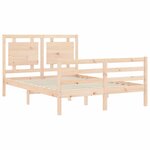 vidaXL Cadre de lit avec tête de lit 120x200 cm bois massif