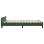vidaXL Cadre de lit avec tête de lit Vert foncé 140x190 cm Velours