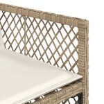 vidaXL Ensemble à manger de jardin et coussins 13 Pièces beige