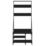 vidaXL Porte-vêtements et rangement des chaussures noir 80x40x184 cm