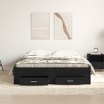 Lit vidaXL avec tiroirs Chêne Noir 135x190 cm Bois d'ingénierie