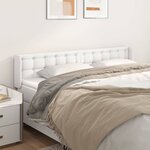 vidaXL Tête de lit avec oreilles Blanc 163x16x78/88 cm Similicuir