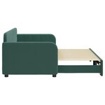 vidaXL Lit de jour avec gigogne sans matelas vert foncé 80x200 cm