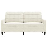 vidaXL Canapé à 2 places Crème 140 cm Velours