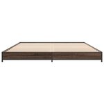 vidaXL Cadre de lit chêne marron 120x190 cm bois d'ingénierie et métal