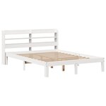 vidaXL Cadre de lit avec tête de lit blanc 150x200 cm bois pin massif