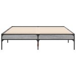 vidaXL Cadre de lit sonoma gris 135x190 cm bois d'ingénierie et métal