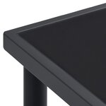 vidaXL Ensemble à manger de jardin 7 Pièces noir textilène et acier