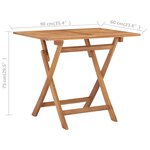 vidaXL Ensemble à manger d'extérieur pliable 5 Pièces Bois solide de teck