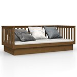 vidaXL Lit de jour Marron miel 100x200 cm Bois de pin massif