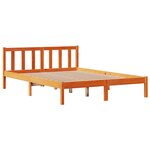 vidaXL Cadre de lit et tête de lit cire marron 160x200 cm bois de pin