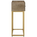 vidaXL Table console 90x30x76 cm bois massif de manguier et fer