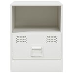vidaXL Tables de chevet 2 Pièces blanc 34 5x39x44 cm acier