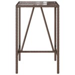 vidaXL Table de bar d’extérieur marron 70x70x110 cm résine tressée