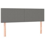 vidaXL Sommier à lattes de lit avec matelas Gris foncé 140x190cm Tissu