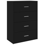 vidaXL Buffets 2 Pièces noir 60x31x84 cm bois d'ingénierie