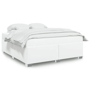 vidaXL Cadre de lit Blanc 180x200 cm Similicuir