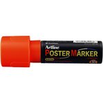 Marqueur 'postermarker tempera' 'epp30' pointe carrée 30 mm orange fluo artline