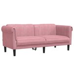 vidaXL Canapé à 2 places rose velours