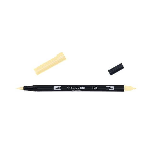 Feutre dessin double pointe abt dual brush pen 990 sable clair tombow