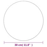 vidaXL Miroir mural sans cadre avec lampes LED Rond Verre