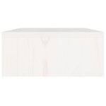 vidaXL Support de moniteur Blanc 80x24x10 5 cm Bois de pin solide