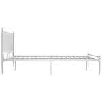 vidaXL Cadre de lit Blanc Métal 180x200 cm