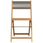 vidaXL Chaises de jardin pliables lot de 6 gris bois d'acacia massif
