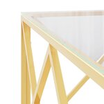 vidaXL Table basse 80x80x40 cm acier inoxydable et verre