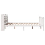 vidaXL Cadre de lit sans matelas blanc 135x190 cm bois de pin massif