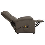 vidaXL Fauteuil de massage Gris Similicuir