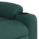 vidaXL Fauteuil inclinable vert foncé tissu