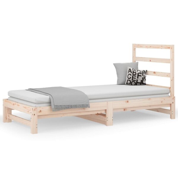 vidaXL Lit coulissant 2x(90x190) cm Bois de pin massif