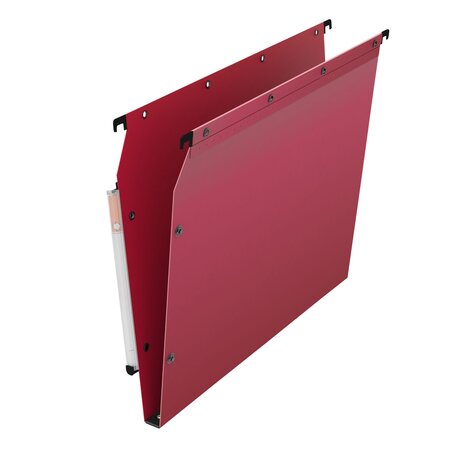 Dossier suspendu plastique pression l'oblique az fond 1 5 cm pour armoire - rouge - lot de 10