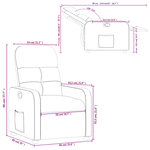 vidaXL Fauteuil inclinable Taupe Tissu