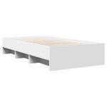vidaXL Cadre de lit blanc 90x200 cm bois d'ingénierie