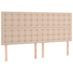 vidaXL Cadre de lit avec tête de lit Cappuccino 180x200 cm Similicuir