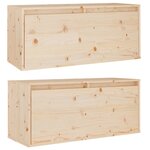 vidaXL Armoires murales 2 Pièces 80x30x35 cm Bois de pin massif