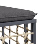 vidaXL Salon de jardin 9 Pièces avec coussins anthracite résine tressée