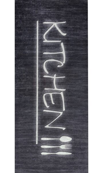 Tapis de cuisine KITCHEN 90 x 130 cm - Noir