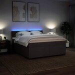vidaXL Sommier à lattes de lit avec matelas Marron foncé 180x200 cm